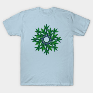 Cannabis Leaf Mandala – Geometric Weed Art T-Shirt