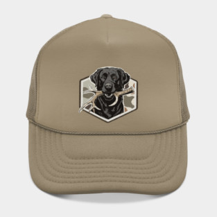 Black Lab Hunting Dog Shed Antler Hunter Hat