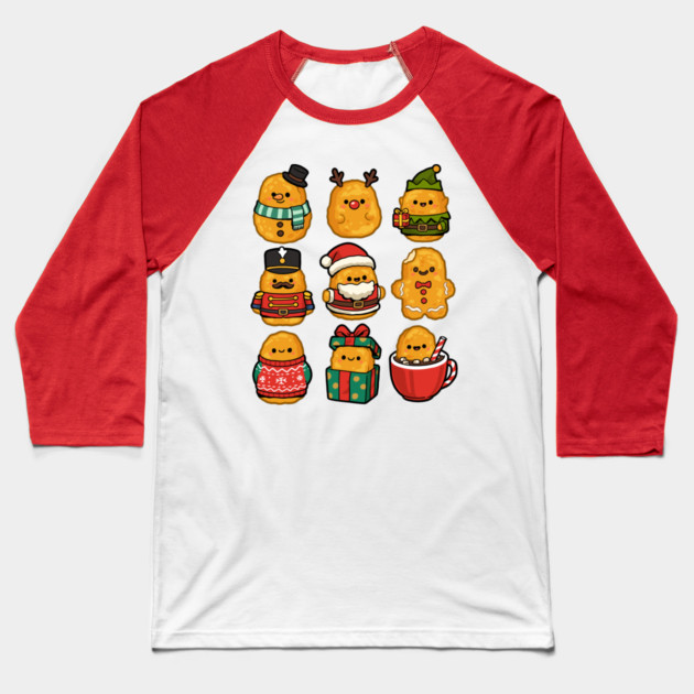 Christmas Nuggets Baseball T-Shirt by GoshWow®