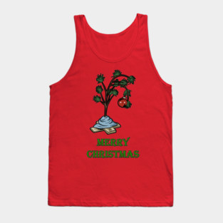 Merry Christmas - Charlie Brown Tree Tank Top