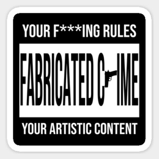 Fabricated Crime Parental Advisory Sticker