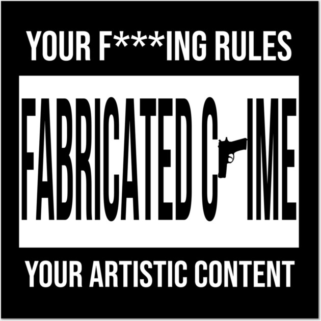 Fabricated Crime Parental Advisory Wall Art by Jesus's Store