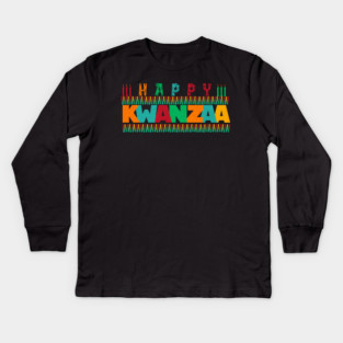 Happy Kwanzaa Kids Long Sleeve T-Shirt