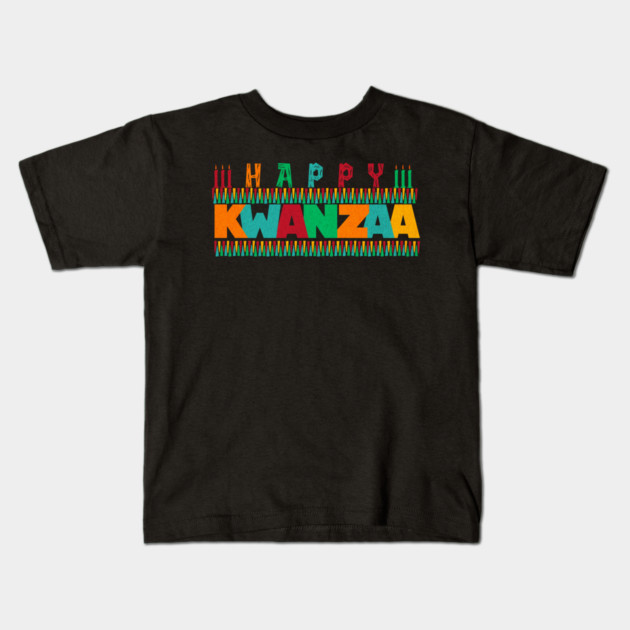 Happy Kwanzaa Kids T-Shirt by HolidayBug