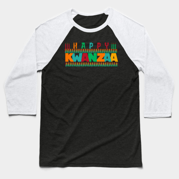 Happy Kwanzaa Baseball T-Shirt by HolidayBug