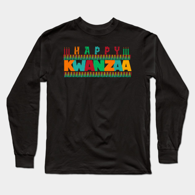 Happy Kwanzaa Long Sleeve T-Shirt by HolidayBug