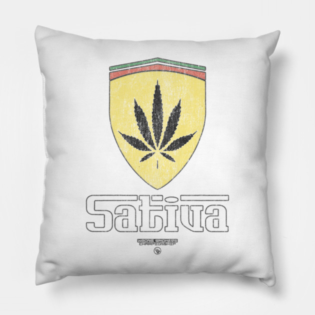 SATIVA Pillow by Wrongteeshirt