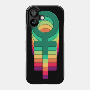 Colorful female symbol girl power Phone Case