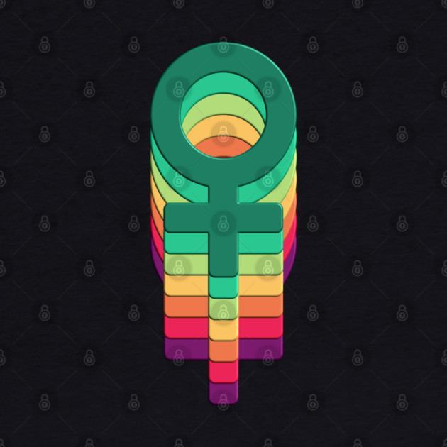 Colorful female symbol girl power by All About Nerds