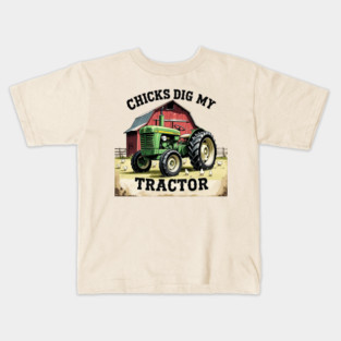 Chicks Dig My Tractor Kids T-Shirt