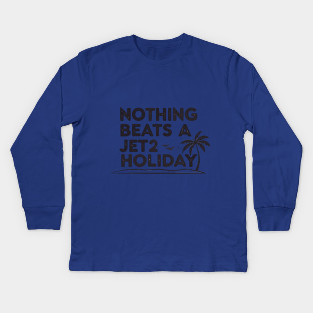 Nothing Beats a Holiday Sunset Design Kids Long Sleeve T-Shirt by DrollDrifter