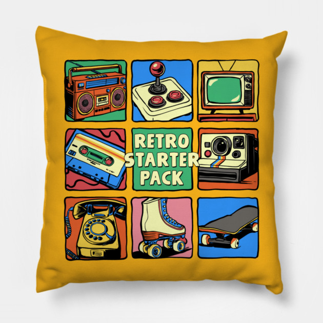 Retro Starter Pack Pillow by GoshWow®