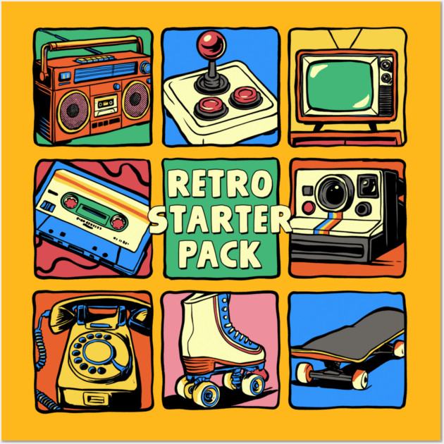 Retro Starter Pack Wall Art by GoshWow®