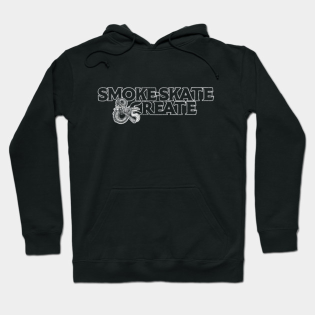 Smoke, Skate & Create Hoodie by Wrongteeshirt