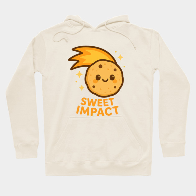 “Sweet Impact – Cosmo Bites Kawaii Cookie Comet Design Hoodie by Anne Lee
