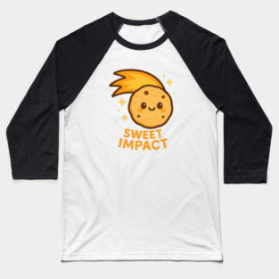 “Sweet Impact – Cosmo Bites Kawaii Cookie Comet Design Baseball T-Shirt