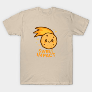 “Sweet Impact – Cosmo Bites Kawaii Cookie Comet Design T-Shirt