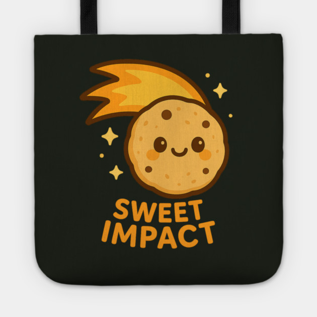 “Sweet Impact – Cosmo Bites Kawaii Cookie Comet Design Tote by Anne Lee