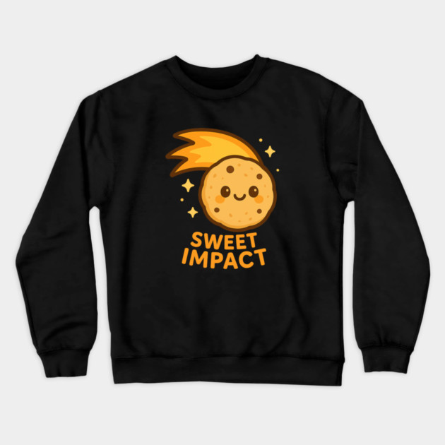 “Sweet Impact – Cosmo Bites Kawaii Cookie Comet Design Crewneck Sweatshirt by Anne Lee