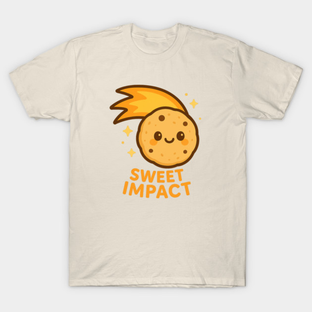 “Sweet Impact – Cosmo Bites Kawaii Cookie Comet Design T-Shirt by Anne Lee