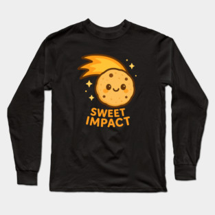 “Sweet Impact – Cosmo Bites Kawaii Cookie Comet Design Long Sleeve T-Shirt
