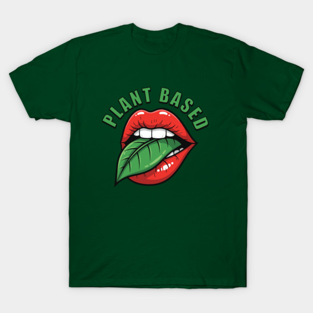 Vegan Vibes Plant-Based Lips T-Shirt by enrynz