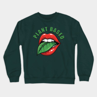 Vegan Vibes Plant-Based Lips Crewneck Sweatshirt