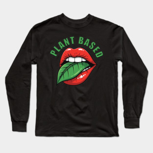 Vegan Vibes Plant-Based Lips Long Sleeve T-Shirt