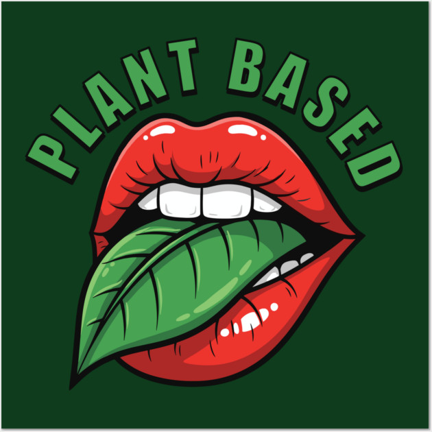 Vegan Vibes Plant-Based Lips Wall Art by Digironin