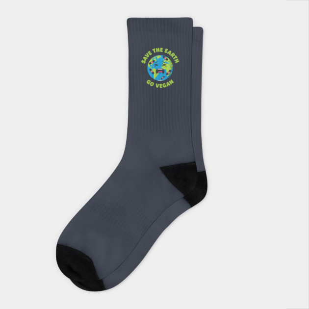 Save the Earth, Go Vegan Socks by enrynz