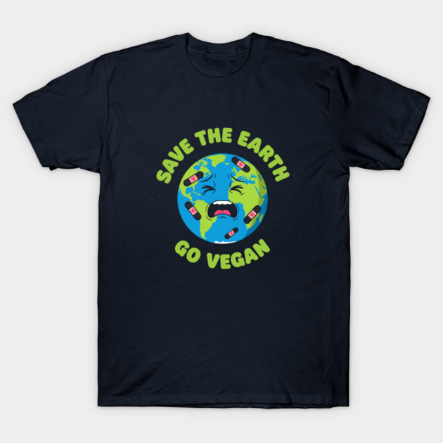 Save the Earth, Go Vegan T-Shirt by enrynz