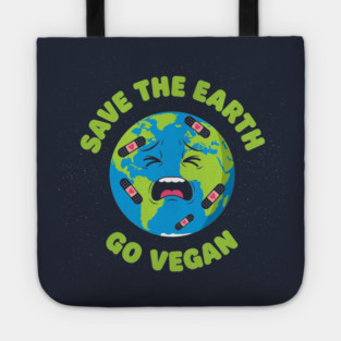 Save the Earth, Go Vegan Tote