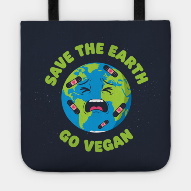 Save the Earth, Go Vegan Tote by enrynz