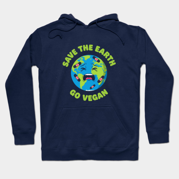 Save the Earth, Go Vegan Hoodie by enrynz