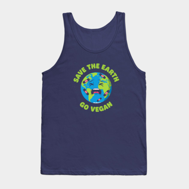 Save the Earth, Go Vegan Tank Top by enrynz