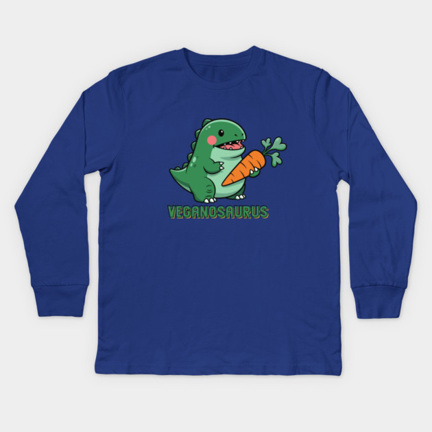 Veganosaurus Kids Long Sleeve T-Shirt by enrynz