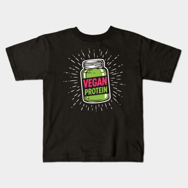 Vegan Protein Kids T-Shirt by enrynz
