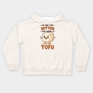 Tofu Love Pun Kids Hoodie