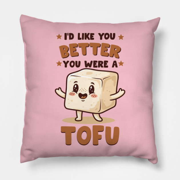 Tofu Love Pun Pillow by enrynz