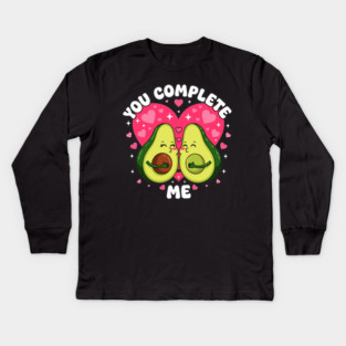 Adorable Avocado Love Kids Long Sleeve T-Shirt