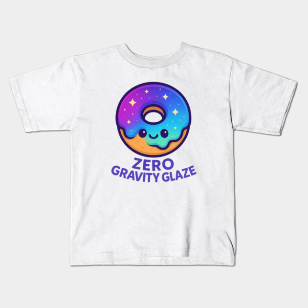 Zero Gravity Glaze – Cosmo Bites Kawaii Galaxy Donut Design Kids T-Shirt by Anne Lee