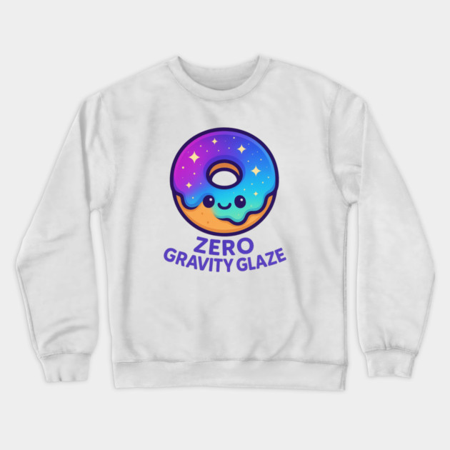 Zero Gravity Glaze – Cosmo Bites Kawaii Galaxy Donut Design Crewneck Sweatshirt by Anne Lee