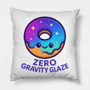 Zero Gravity Glaze – Cosmo Bites Kawaii Galaxy Donut Design Pillow