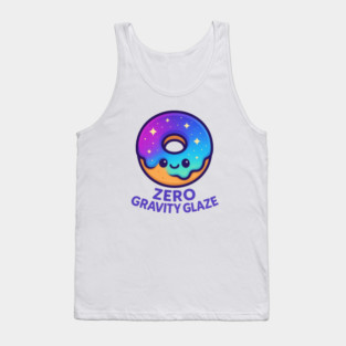 Zero Gravity Glaze – Cosmo Bites Kawaii Galaxy Donut Design Tank Top