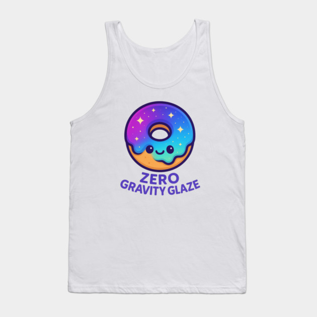 Zero Gravity Glaze – Cosmo Bites Kawaii Galaxy Donut Design Tank Top by Anne Lee