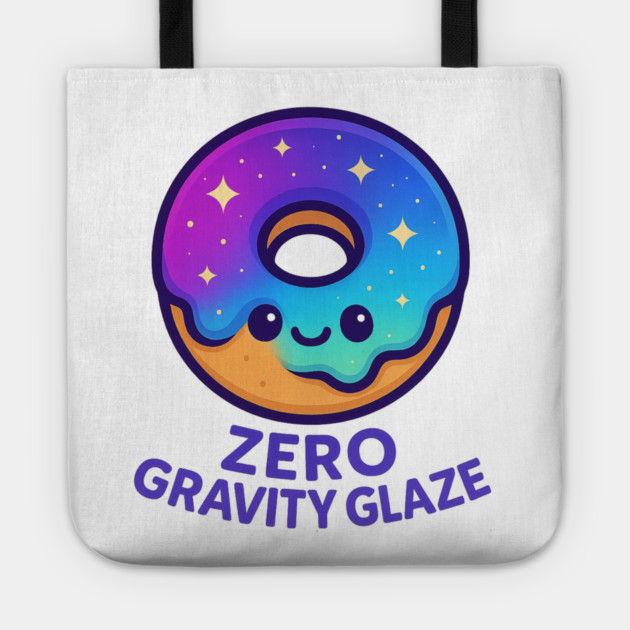 Zero Gravity Glaze – Cosmo Bites Kawaii Galaxy Donut Design Tote by Anne Lee