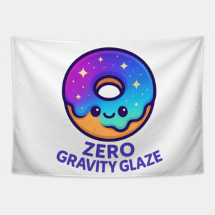 Zero Gravity Glaze – Cosmo Bites Kawaii Galaxy Donut Design Tapestry