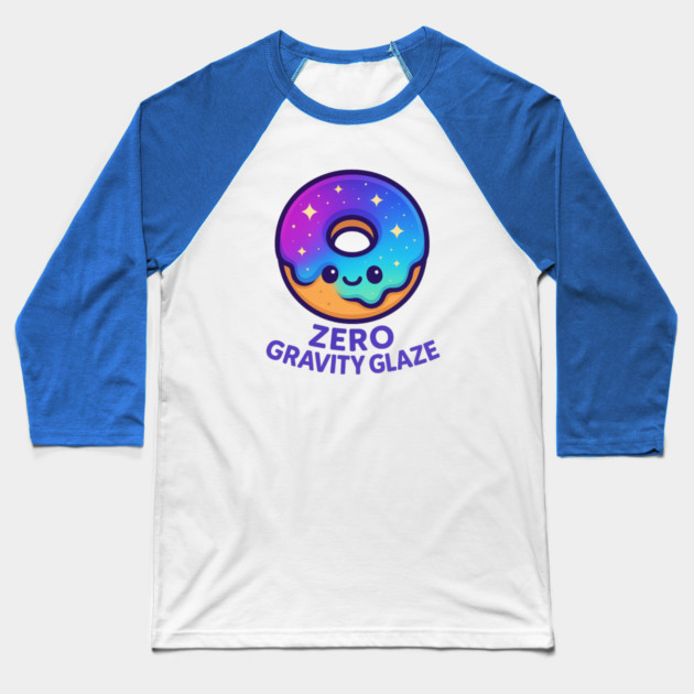 Zero Gravity Glaze – Cosmo Bites Kawaii Galaxy Donut Design Baseball T-Shirt by Anne Lee