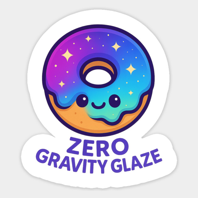 Zero Gravity Glaze – Cosmo Bites Kawaii Galaxy Donut Design Magnet by Anne Lee
