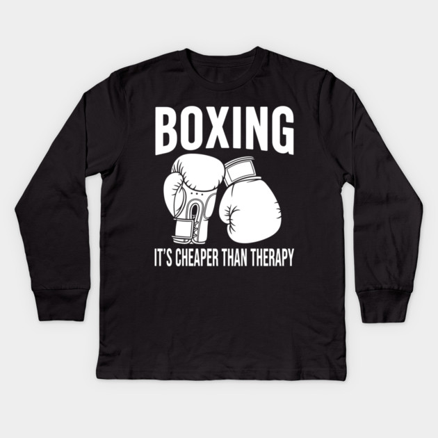 Boxing is Cheaper Kids Long Sleeve T-Shirt by enrynz